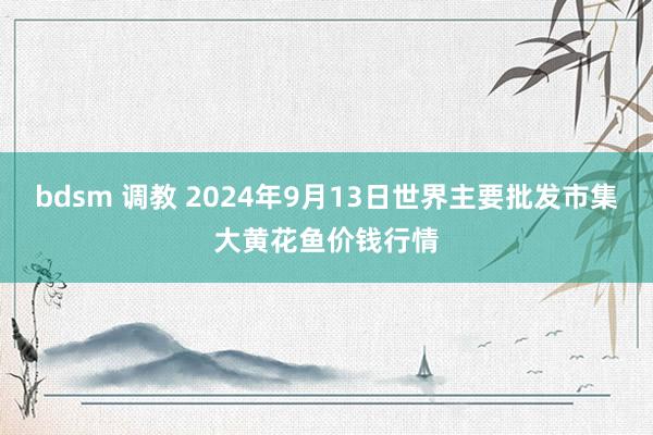bdsm 调教 2024年9月13日世界主要批发市集大黄花鱼价钱行情