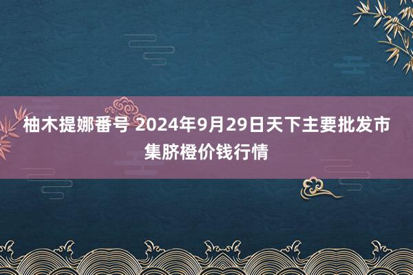 柚木提娜番号 2024年9月29日天下主要批发市集脐橙价钱行情
