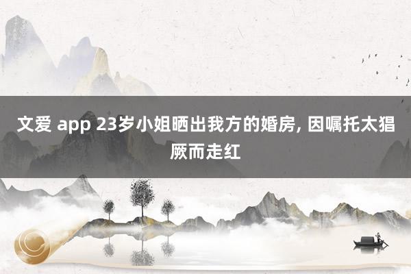 文爱 app 23岁小姐晒出我方的婚房, 因嘱托太猖厥而走红