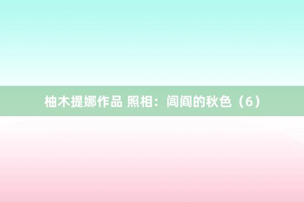 柚木提娜作品 照相：闾阎的秋色（6）