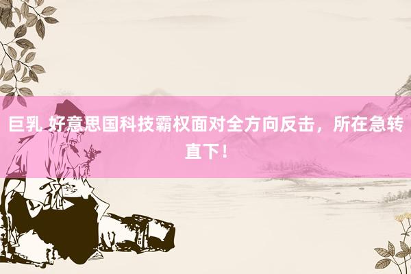 巨乳 好意思国科技霸权面对全方向反击，所在急转直下！