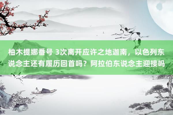 柚木提娜番号 3次离开应许之地迦南，以色列东说念主还有履历回首吗？阿拉伯东说念主迎接吗