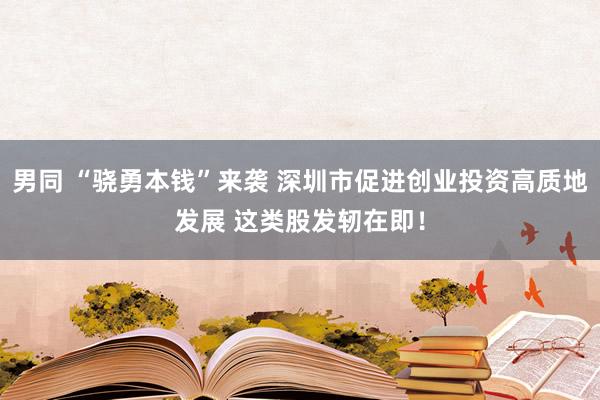 男同 “骁勇本钱”来袭 深圳市促进创业投资高质地发展 这类股发轫在即！
