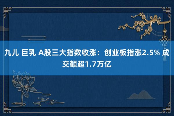 九儿 巨乳 A股三大指数收涨：创业板指涨2.5% 成交额超1.7万亿