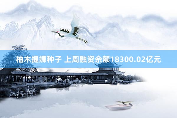 柚木提娜种子 上周融资余额18300.02亿元