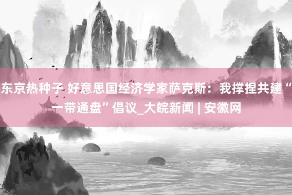 东京热种子 好意思国经济学家萨克斯：我撑捏共建“一带通盘”倡议_大皖新闻 | 安徽网