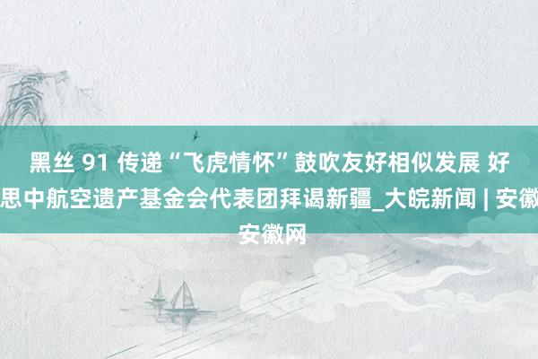 黑丝 91 传递“飞虎情怀”鼓吹友好相似发展 好意思中航空遗产基金会代表团拜谒新疆_大皖新闻 | 安徽网