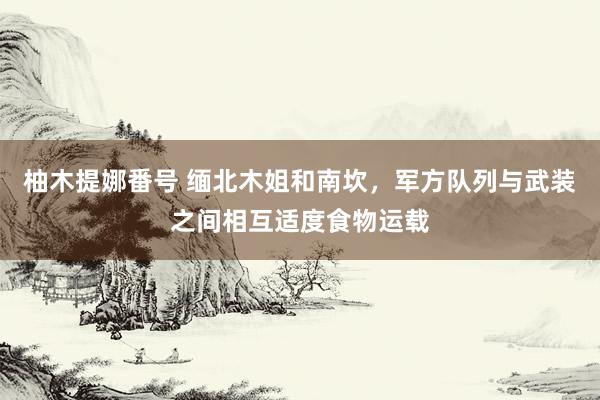 柚木提娜番号 缅北木姐和南坎，军方队列与武装之间相互适度食物运载