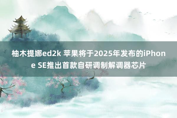 柚木提娜ed2k 苹果将于2025年发布的iPhone SE推出首款自研调制解调器芯片