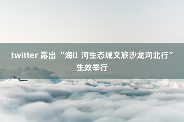 twitter 露出 “海・河生态城文旅沙龙河北行”生效举行