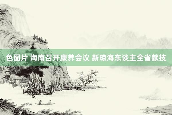 色图片 海南召开康养会议 新琼海东谈主全省献技