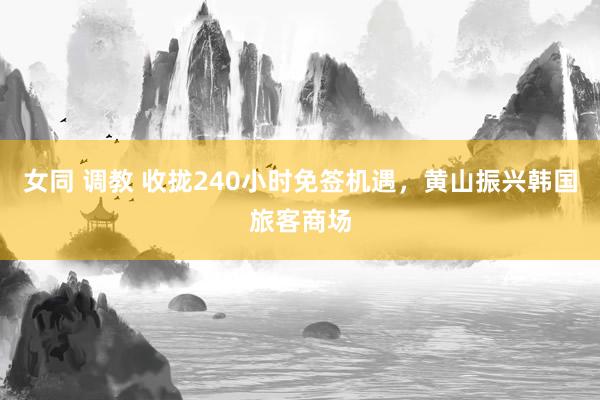 女同 调教 收拢240小时免签机遇，黄山振兴韩国旅客商场