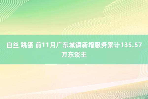 白丝 跳蛋 前11月广东城镇新增服务累计135.57万东谈主