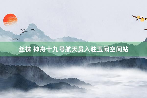 丝袜 神舟十九号航天员入驻玉阙空间站