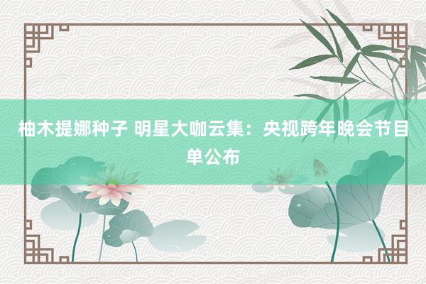 柚木提娜种子 明星大咖云集：央视跨年晚会节目单公布