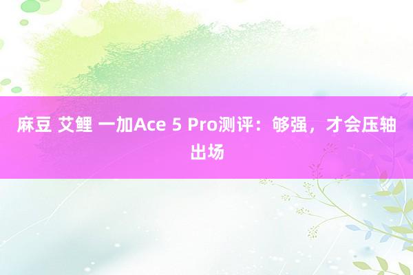 麻豆 艾鲤 一加Ace 5 Pro测评：够强，才会压轴出场