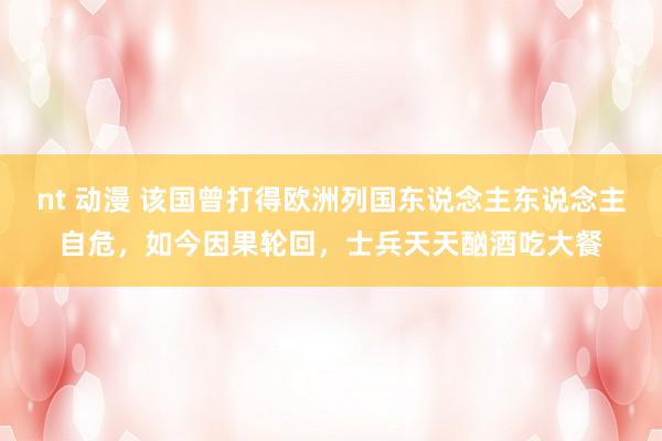 nt 动漫 该国曾打得欧洲列国东说念主东说念主自危，如今因果轮回，士兵天天酗酒吃大餐