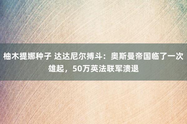 柚木提娜种子 达达尼尔搏斗：奥斯曼帝国临了一次雄起，50万英法联军溃退