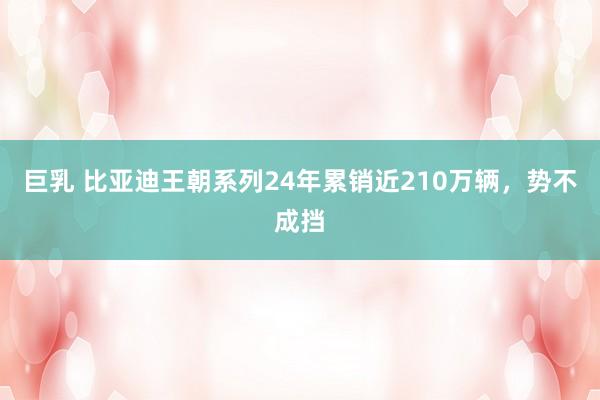 巨乳 比亚迪王朝系列24年累销近210万辆，势不成挡