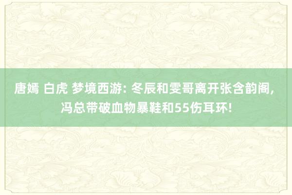唐嫣 白虎 梦境西游: 冬辰和雯哥离开张含韵阁, 冯总带破血物暴鞋和55伤耳环!