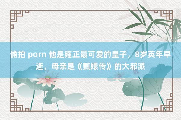 偷拍 porn 他是雍正最可爱的皇子，8岁英年早逝，母亲是《甄嬛传》的大邪派