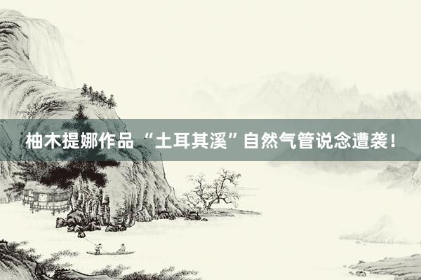 柚木提娜作品 “土耳其溪”自然气管说念遭袭！