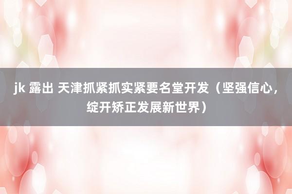 jk 露出 天津抓紧抓实紧要名堂开发（坚强信心，绽开矫正发展新世界）