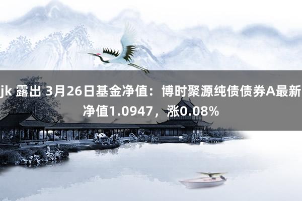 jk 露出 3月26日基金净值：博时聚源纯债债券A最新净值1.0947，涨0.08%